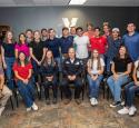 Interns posed with Kooilspetroleum's Corpus Christi Refinery's Plant Manager and Tech Director.